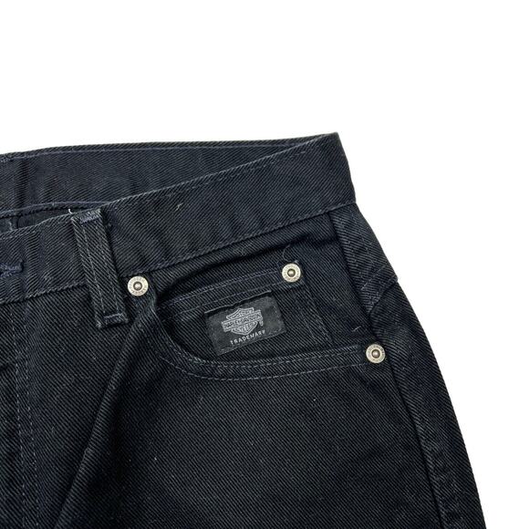 Harley Davidson VTG 90s High Waisted Tapered Mom Jeans Black Womens 10 - Picture 4 of 5